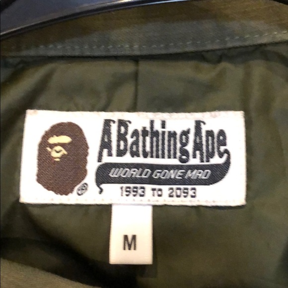 A Bathing Ape Felix The Cat Olive Army Jacket - Picture 7 of 8